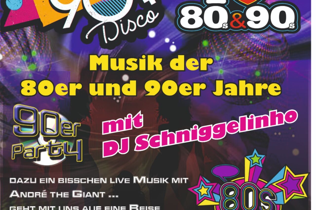 80er & 90er Party am 26.03.2022