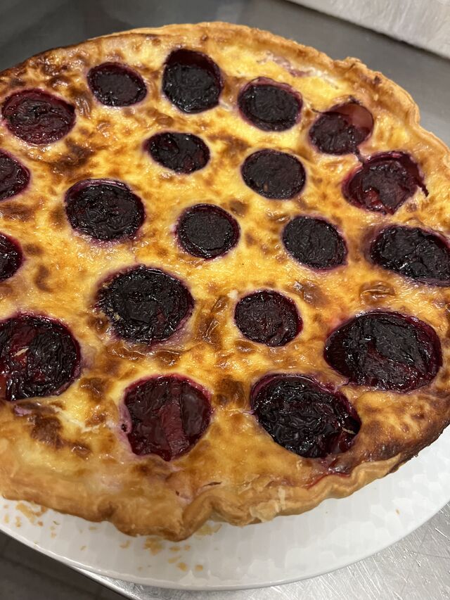 Tarte aux prunes rouges