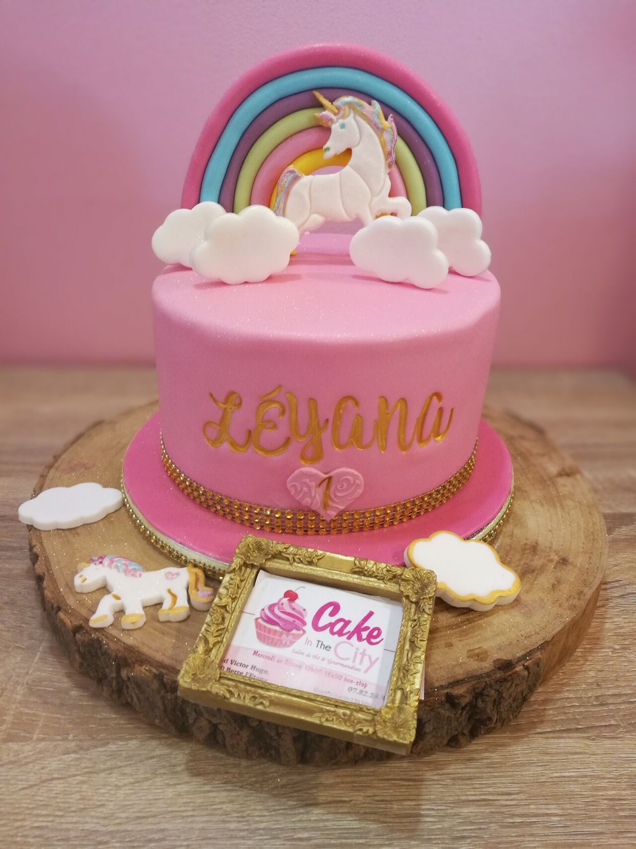 Gâteau d'anniversaire Licorne pour Leyana 2 ans