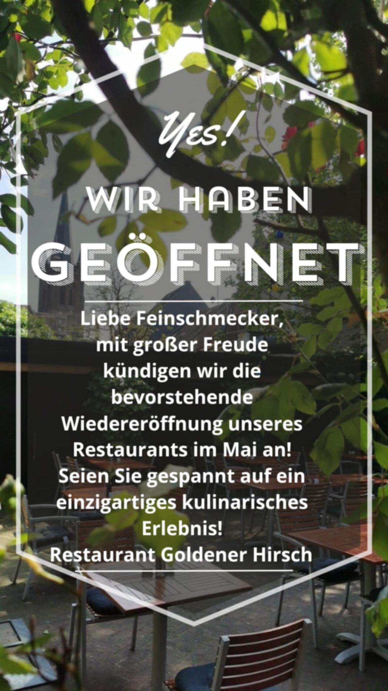 Endlich!!! Neustart am 02.Mai