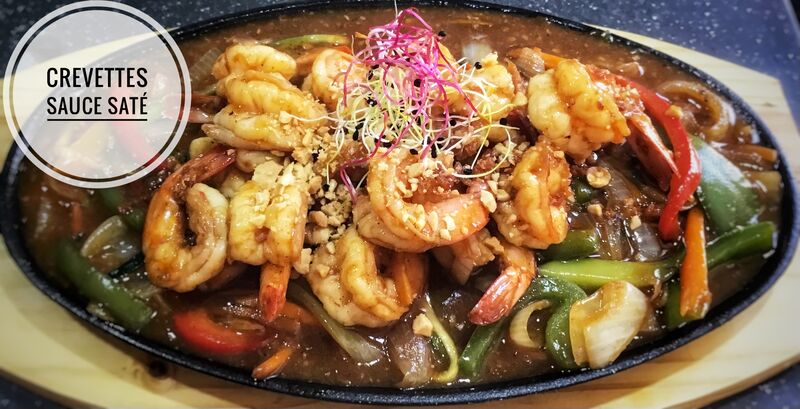 Crevettes sauce Saté 