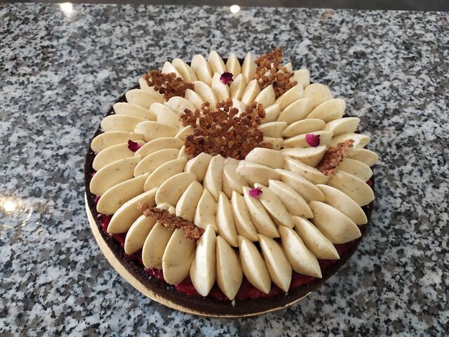 tarte framboise pistache
