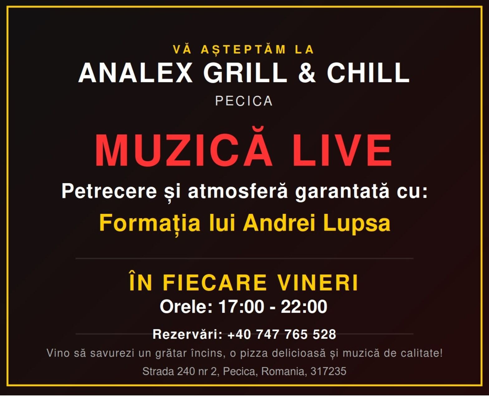 Muzica Live Vinerea