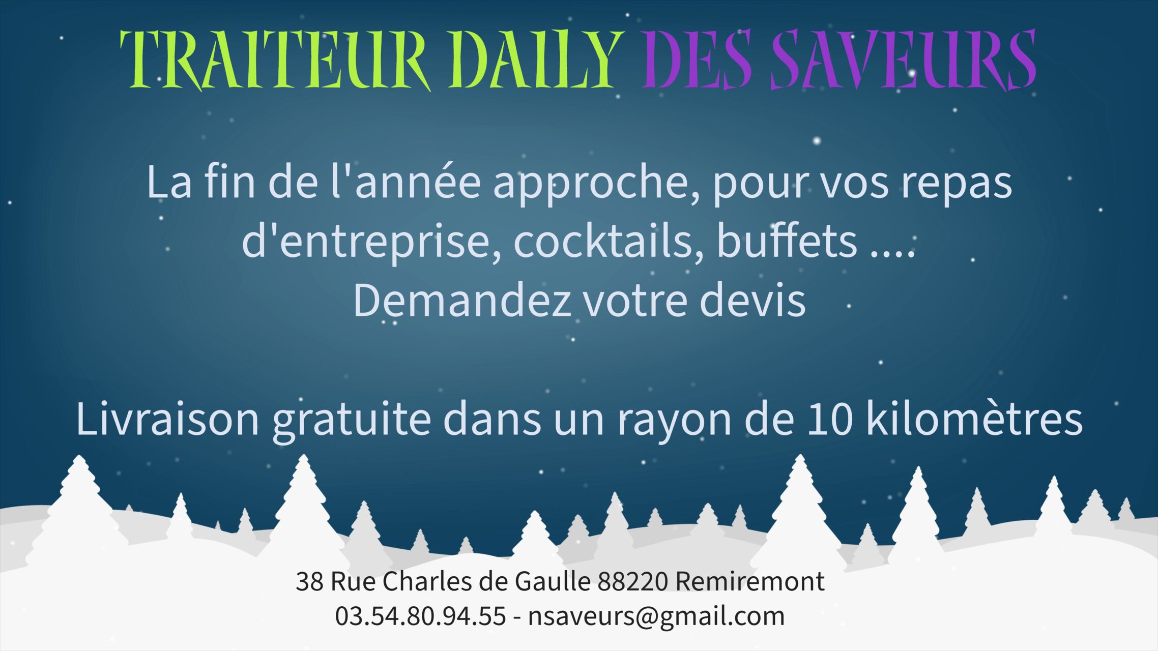 Repas d'entreprise fin d'année