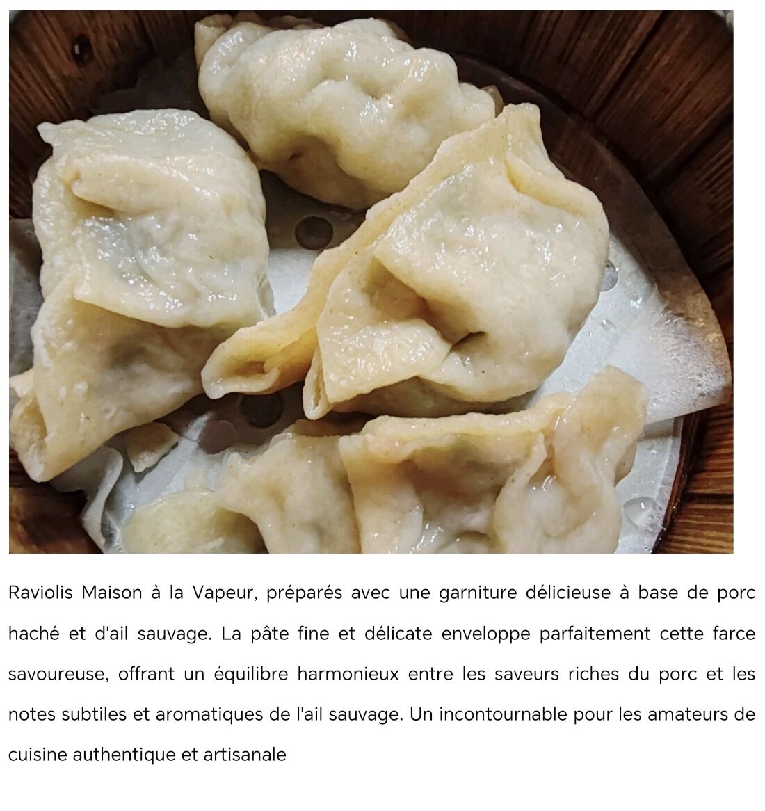 Raviolis maison à la vapeur 