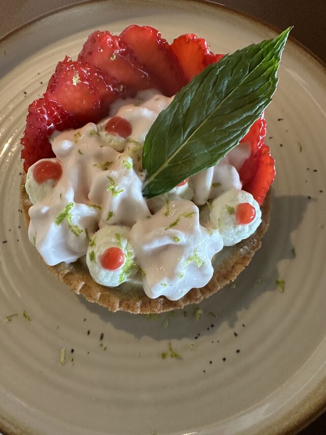 tartelette mousse basilic citronnée