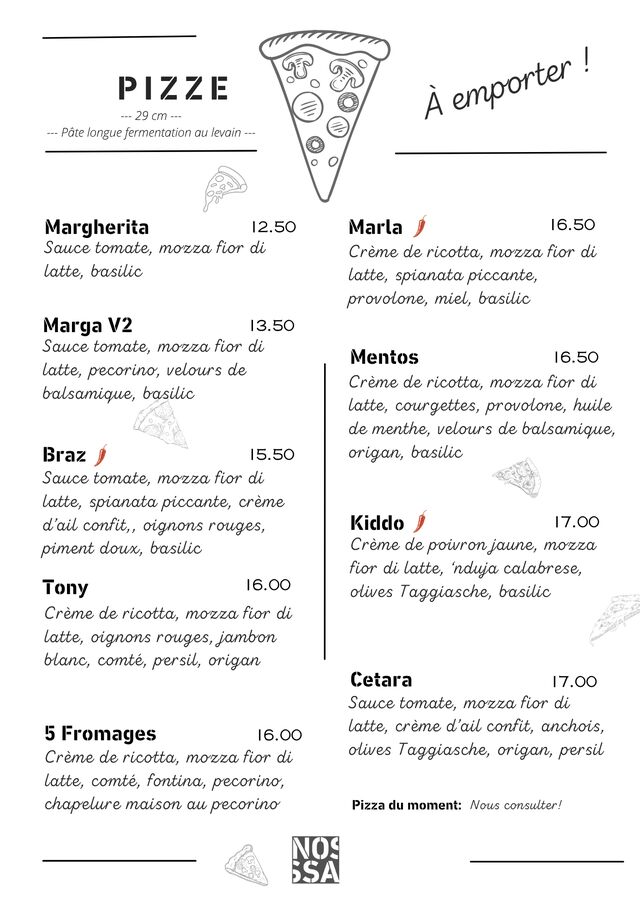 Pizzas Août Septembre 2026