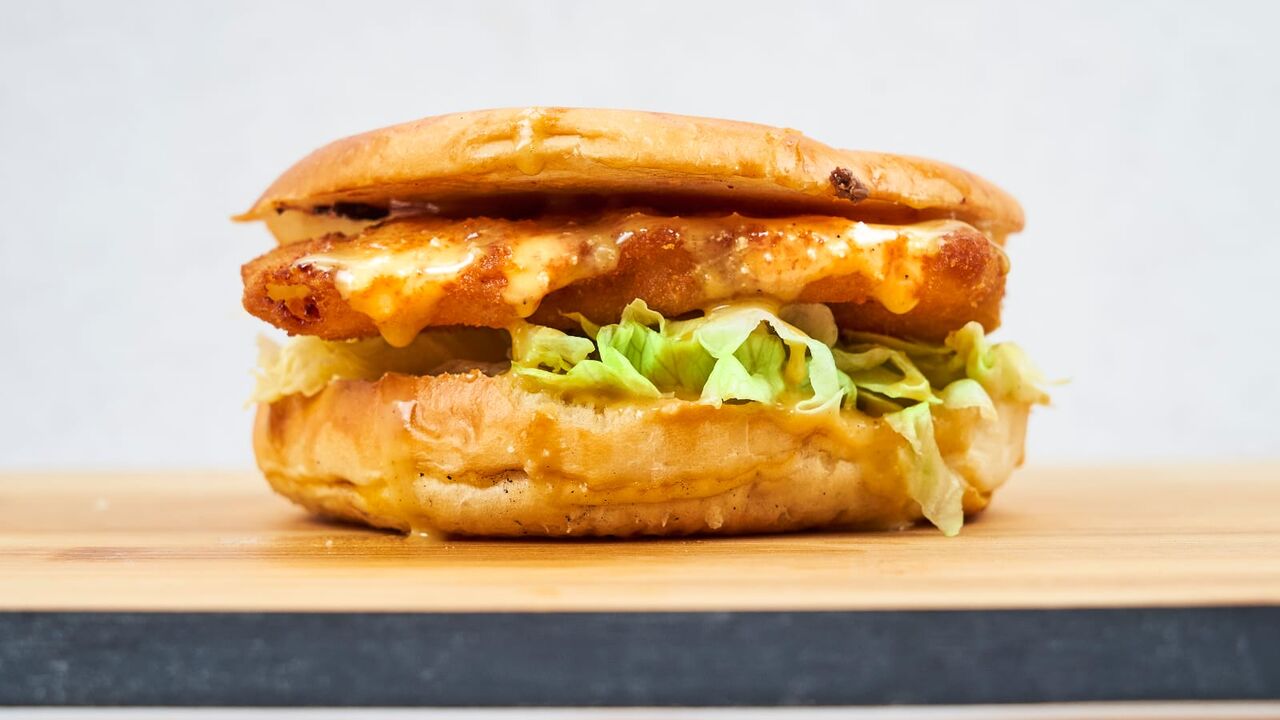 Chicken flat burger