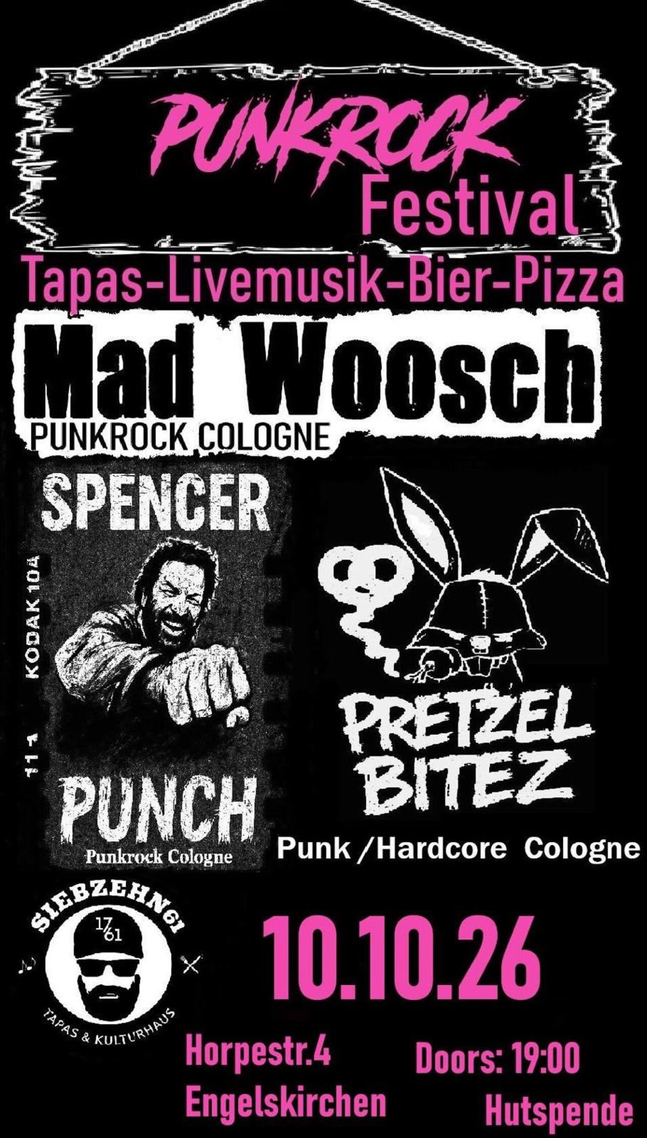 Samstag 10.10. Punkrock Festival ab 19 Uhr