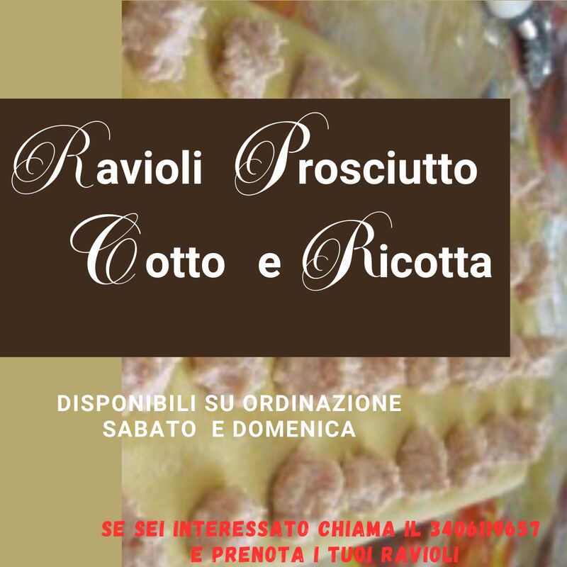 Ravioli ricotta e prosciutto cotto