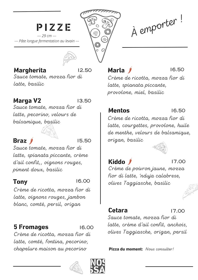 Pizzas Août Septembre 2026