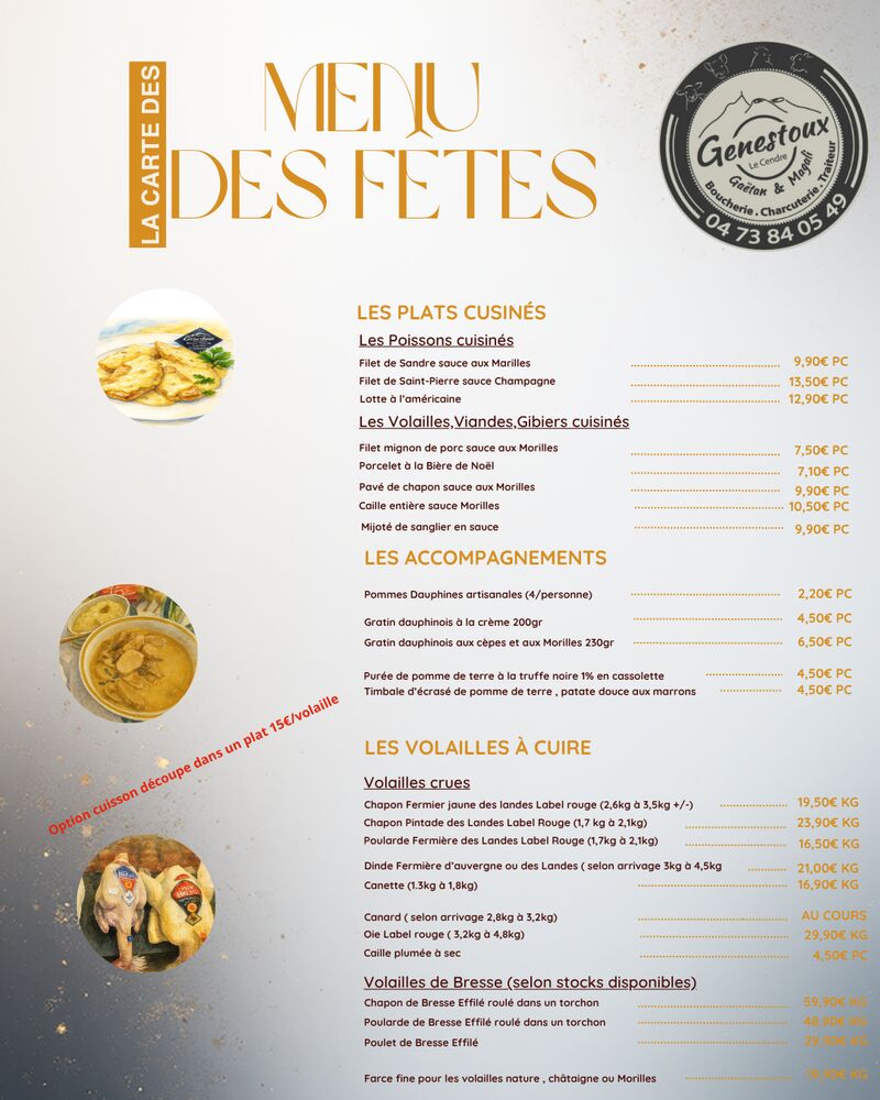 menu des fêtes 2025 page 2