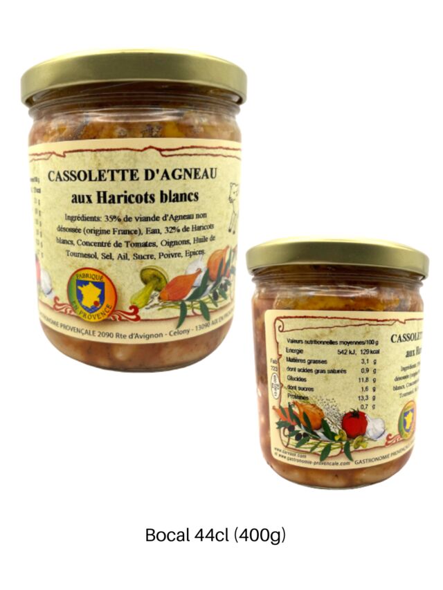 CASSOLETTE D'AGNEAU aux Haricots Blancs 400g - 44cl