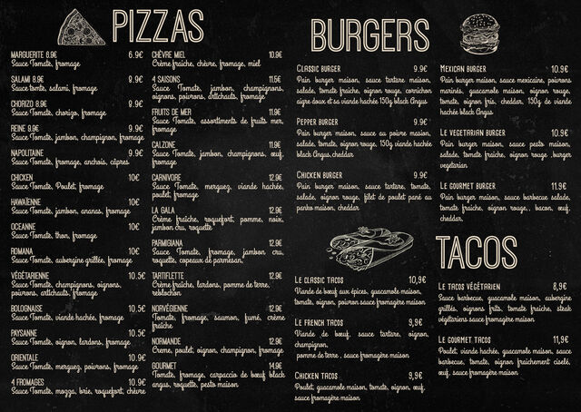 Menu à emporter