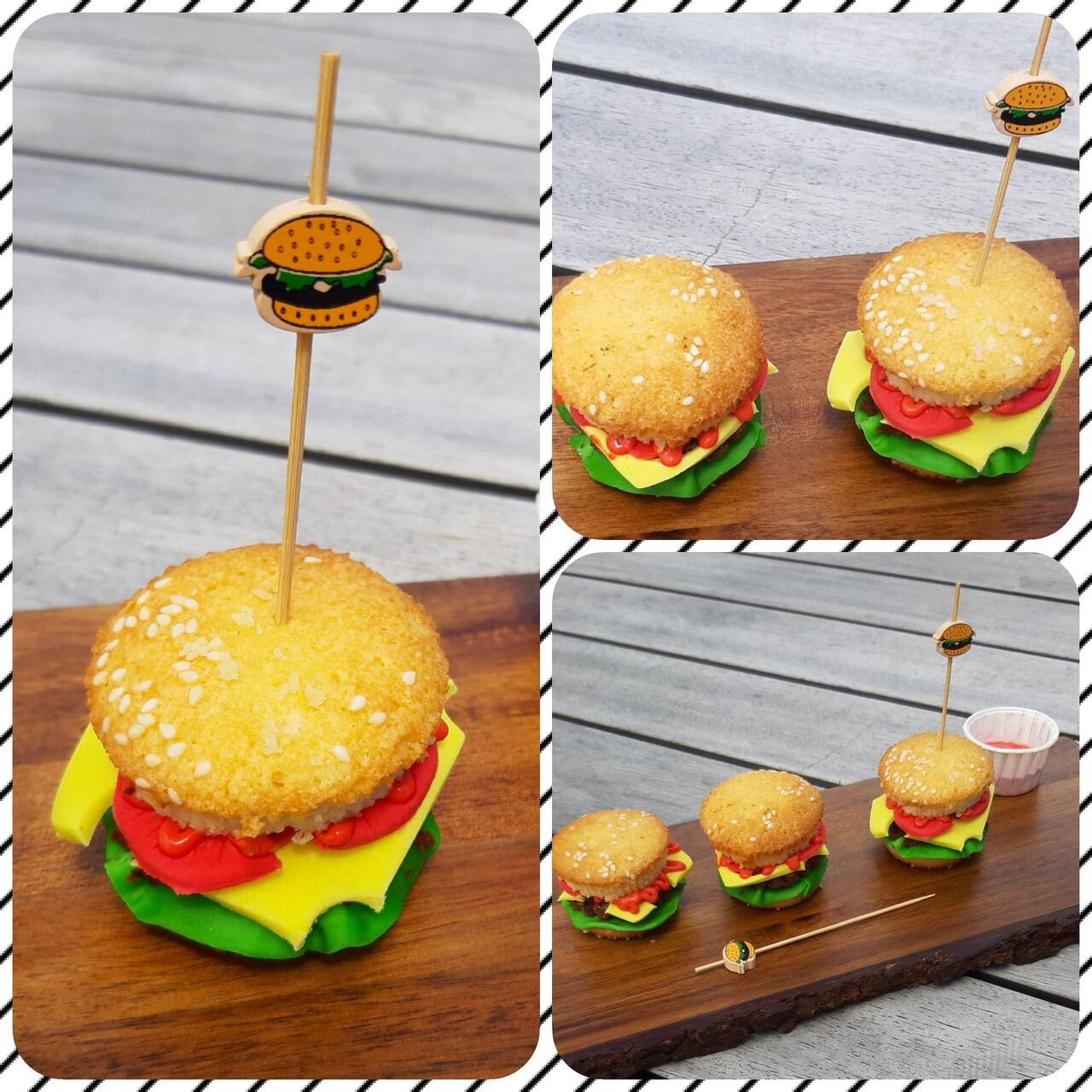 mini burgers trompe l’œil sucrés