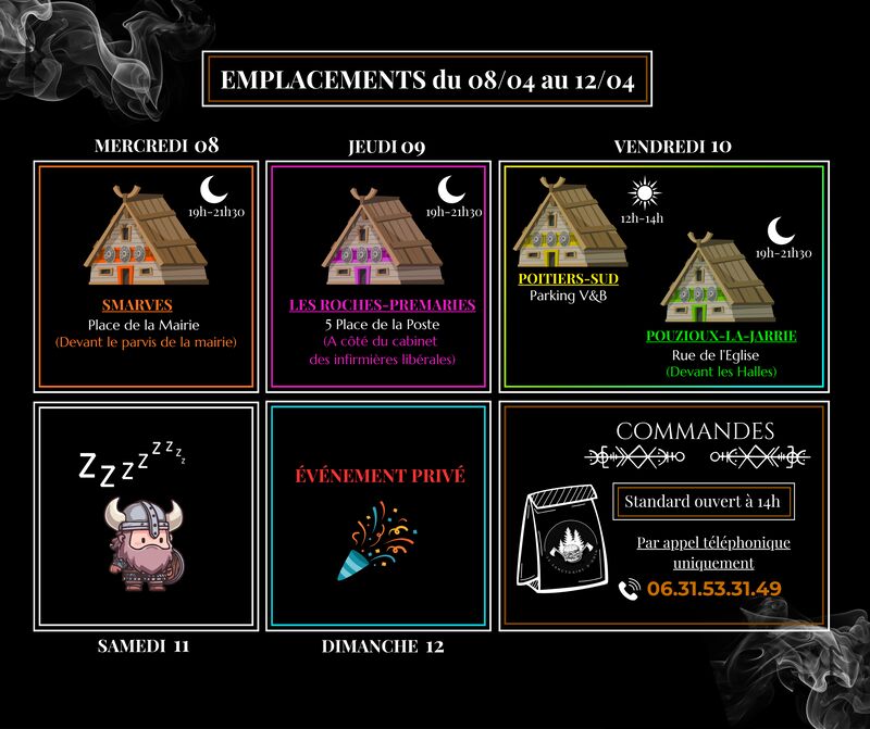 Planning de la semaine ✨