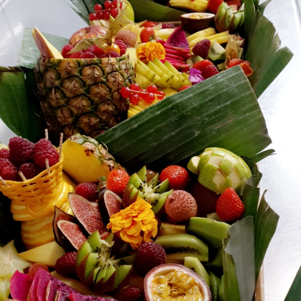 corbeille de fruit pour les magasins boulanger 