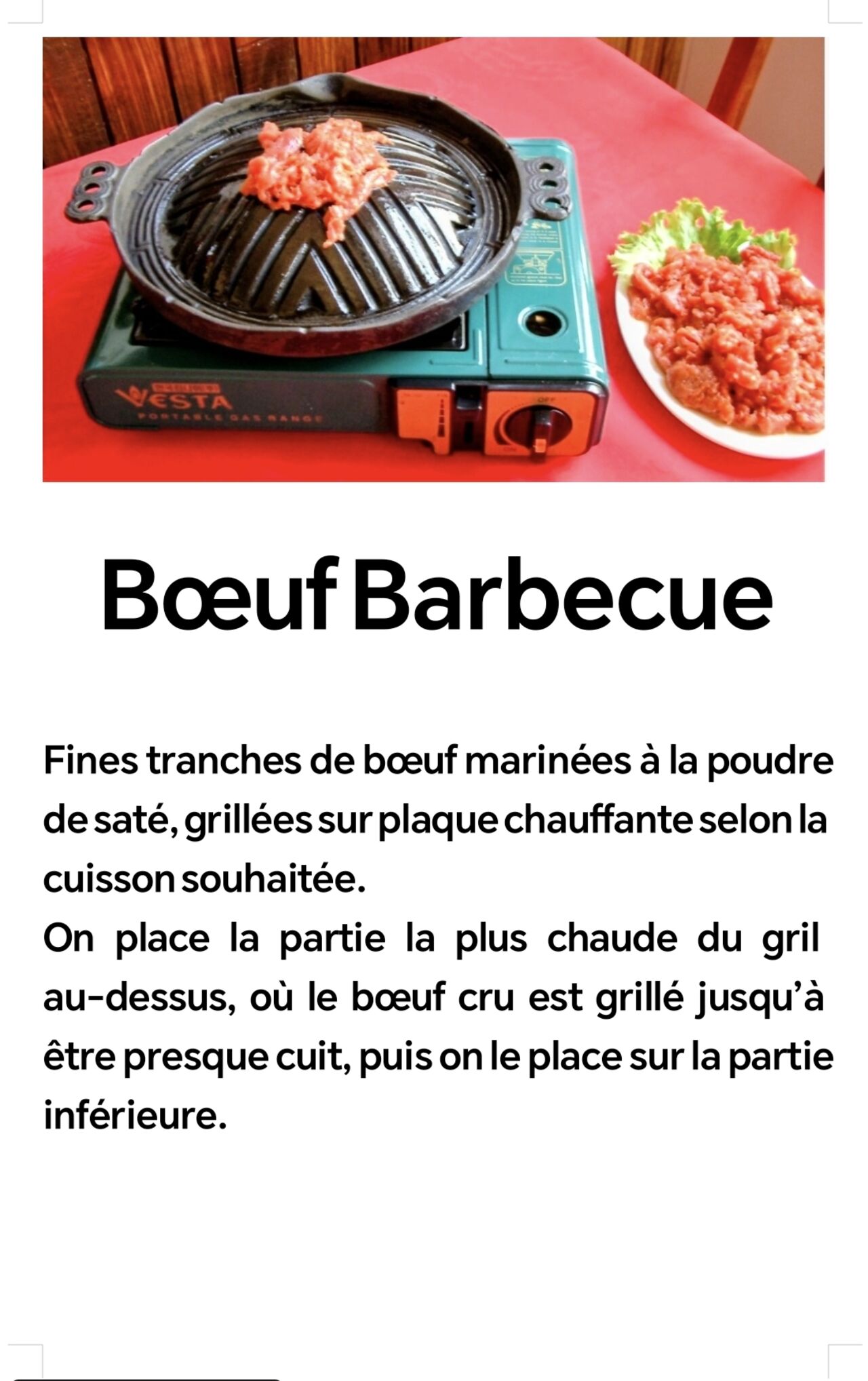 Suggestion du Chef