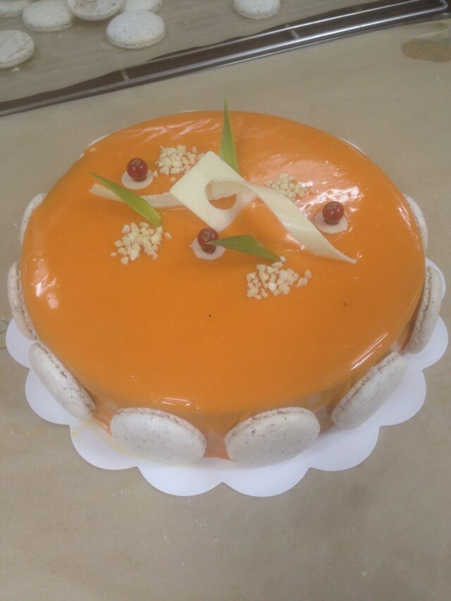 Entremet praliné passion 