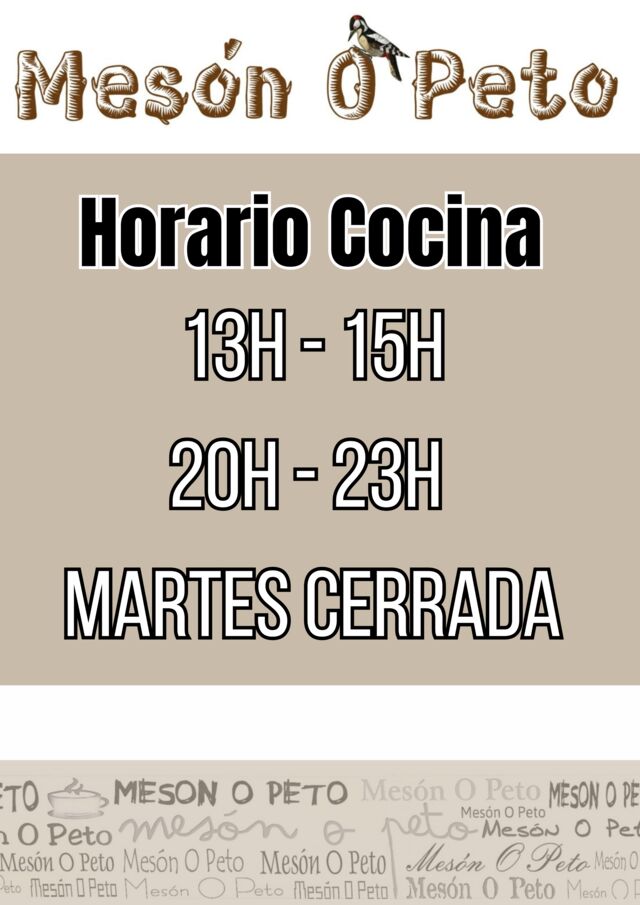 Horario de cocina
