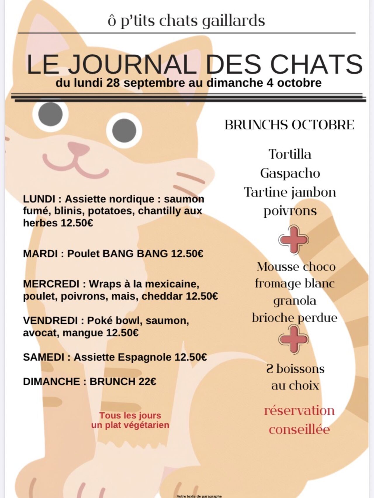 Menu du 28/09 au 4/10