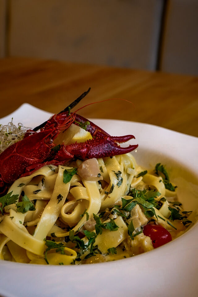 Tagliatelle z owocami mora 