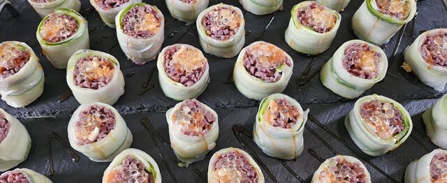 Rouleau de Printemps au Saumon façon Maki
