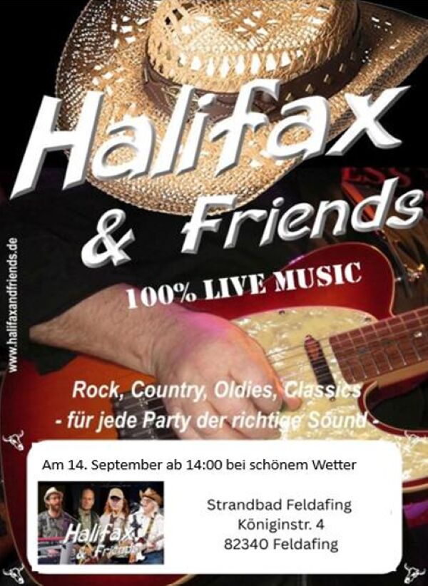 Halifax&Friends bei uns am 14.09.2025 ab 14:00 bei schönem Wetter!