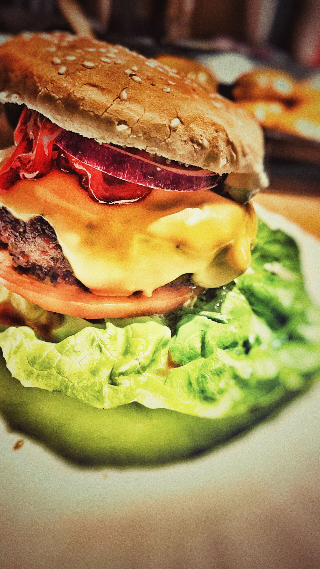 Hamburger mit Käse überbacken 