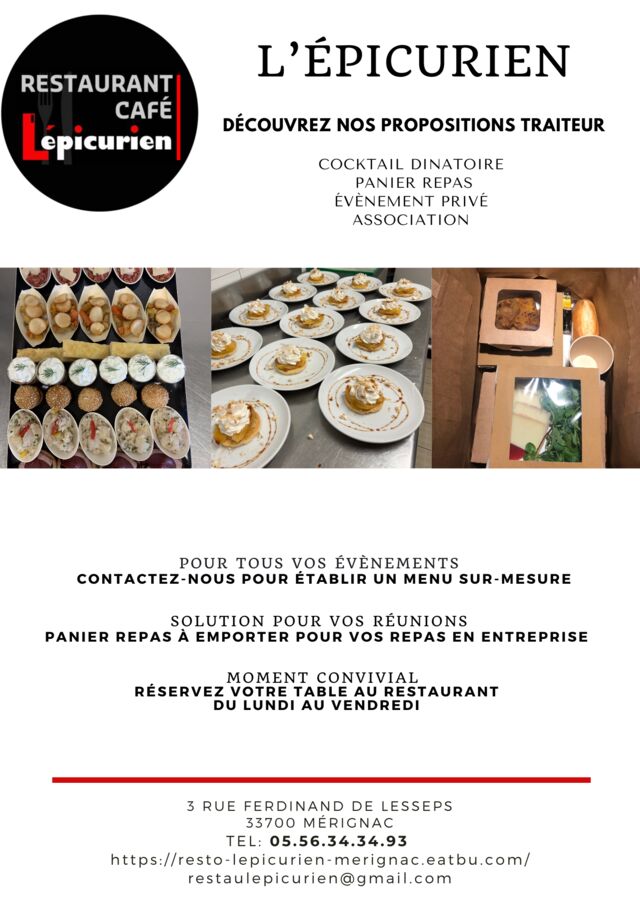 POUR VOS ÉVÈNEMENTS, NOUS CONTACTER POUR ÉTUDIER ENSEMBLE VOTRE PROJET.