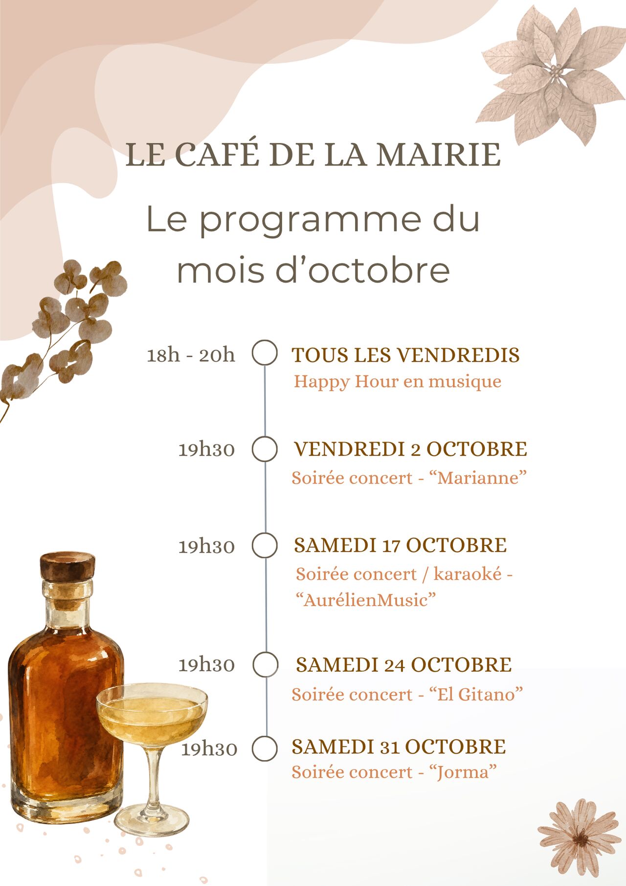 PROGRAMME DU MOIS D’OCTOBRE 🤎