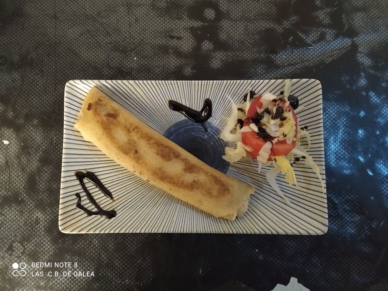 Creppe de Vieira y Gambas