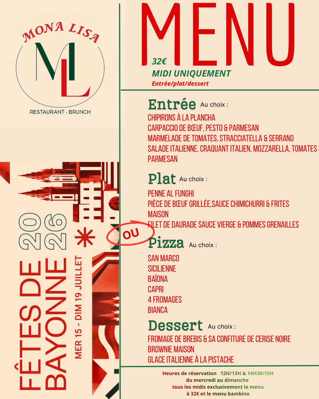 MENUS DES FETES 
