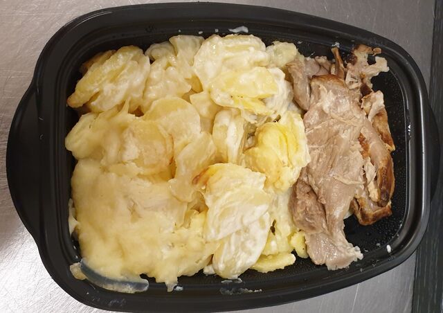 Echine de porcelet gratin dauphinois