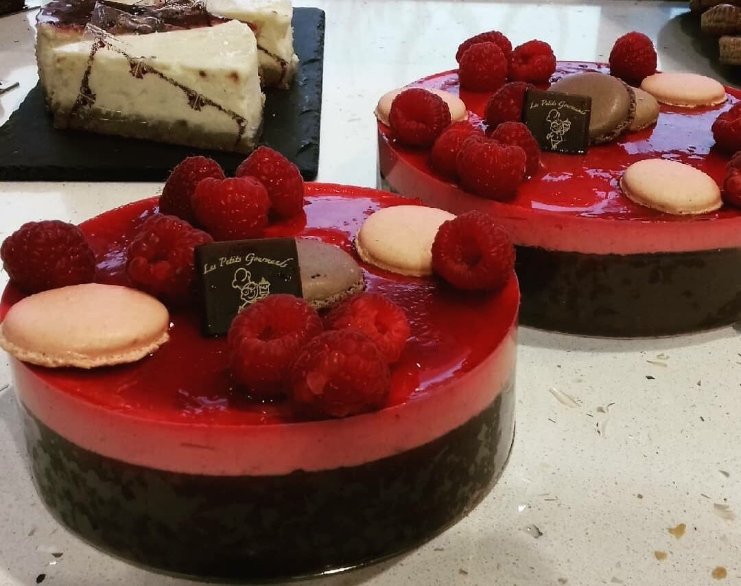 Entremets framboise-chocolat