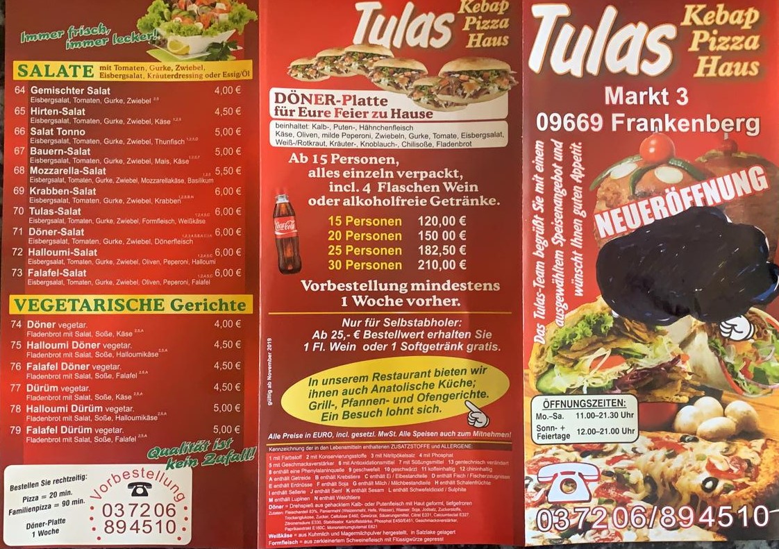 Tulas Kebap Pizza Haus Frankenberg