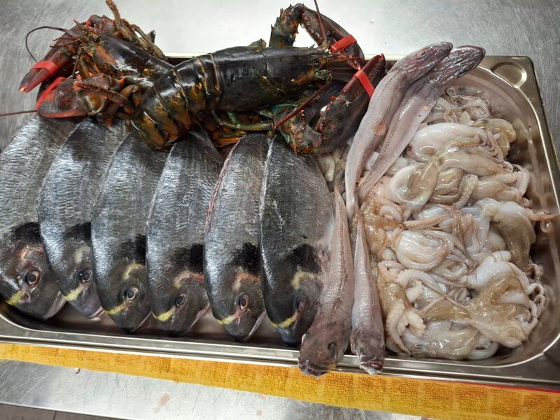 Frische Zutaten aus dem Meer