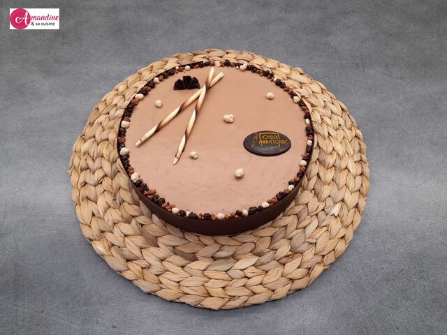 Bavarois au chocolat au lait et vanille (10 pers)