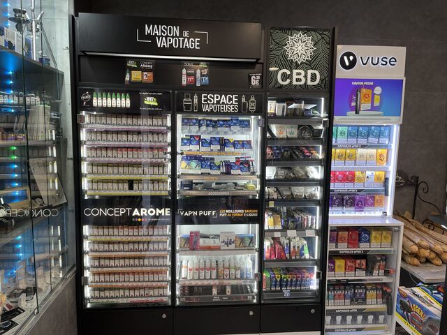 Meuble cigarette électronique et ses produits