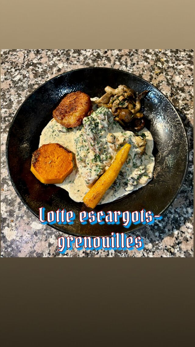 Lotte aux escargots et grenouilles