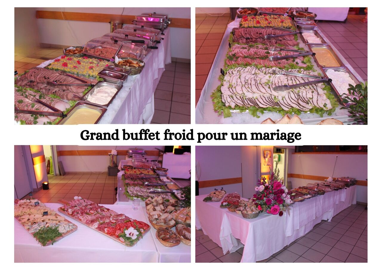 Grand buffet froid pour un mariage.