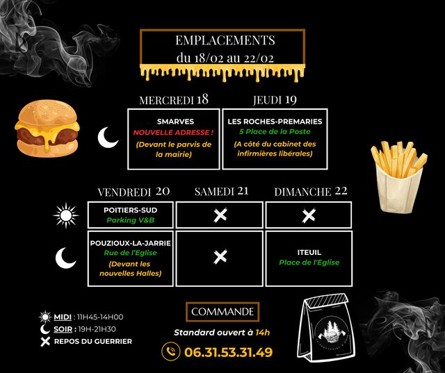 Planning de la semaine ✨