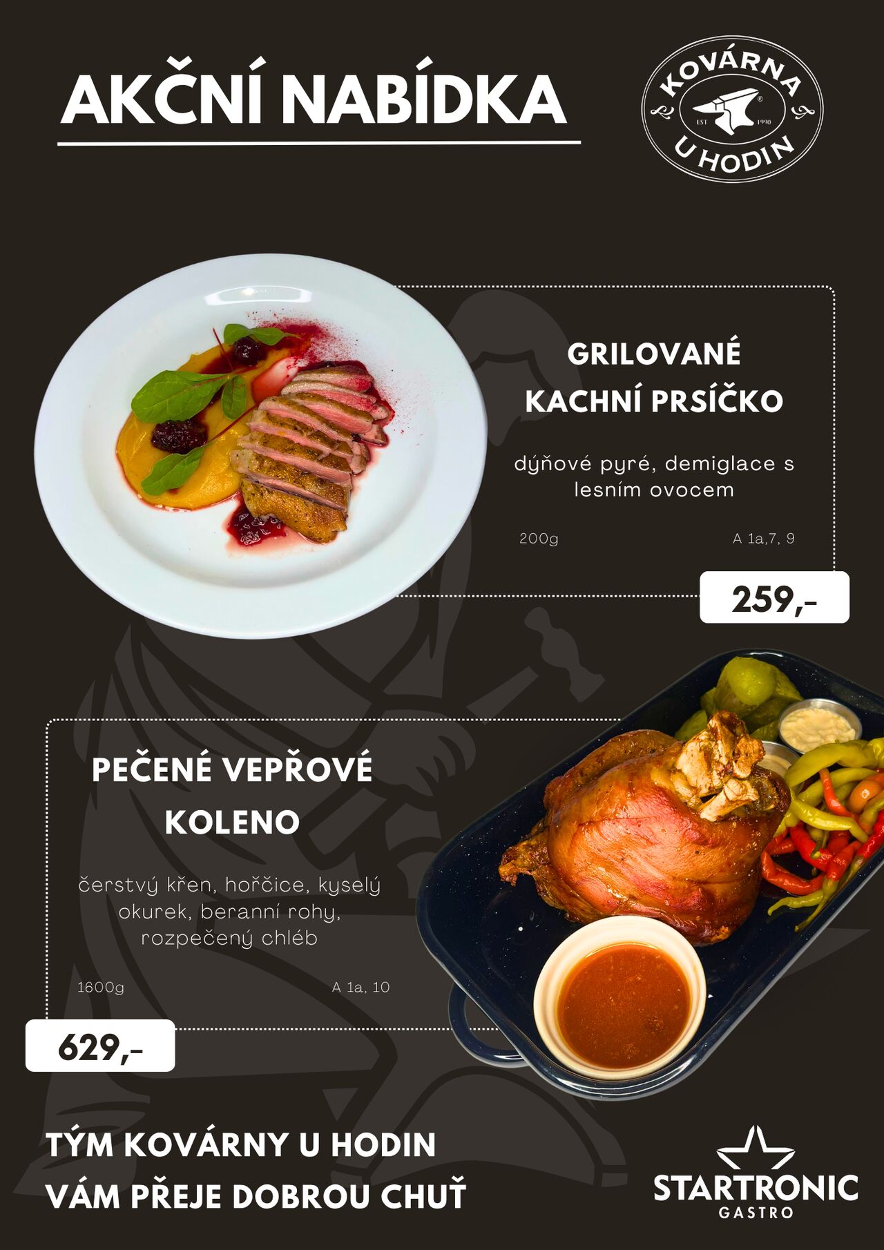 🍗 Kovárna U Hodin – Akční nabídka