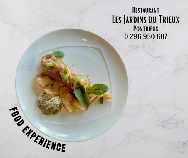 Restaurant Les Jardins du Trieux : Présentation de plat bistronomique (entrée)