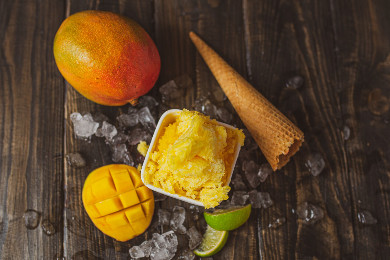Mango oholená zmrzlina