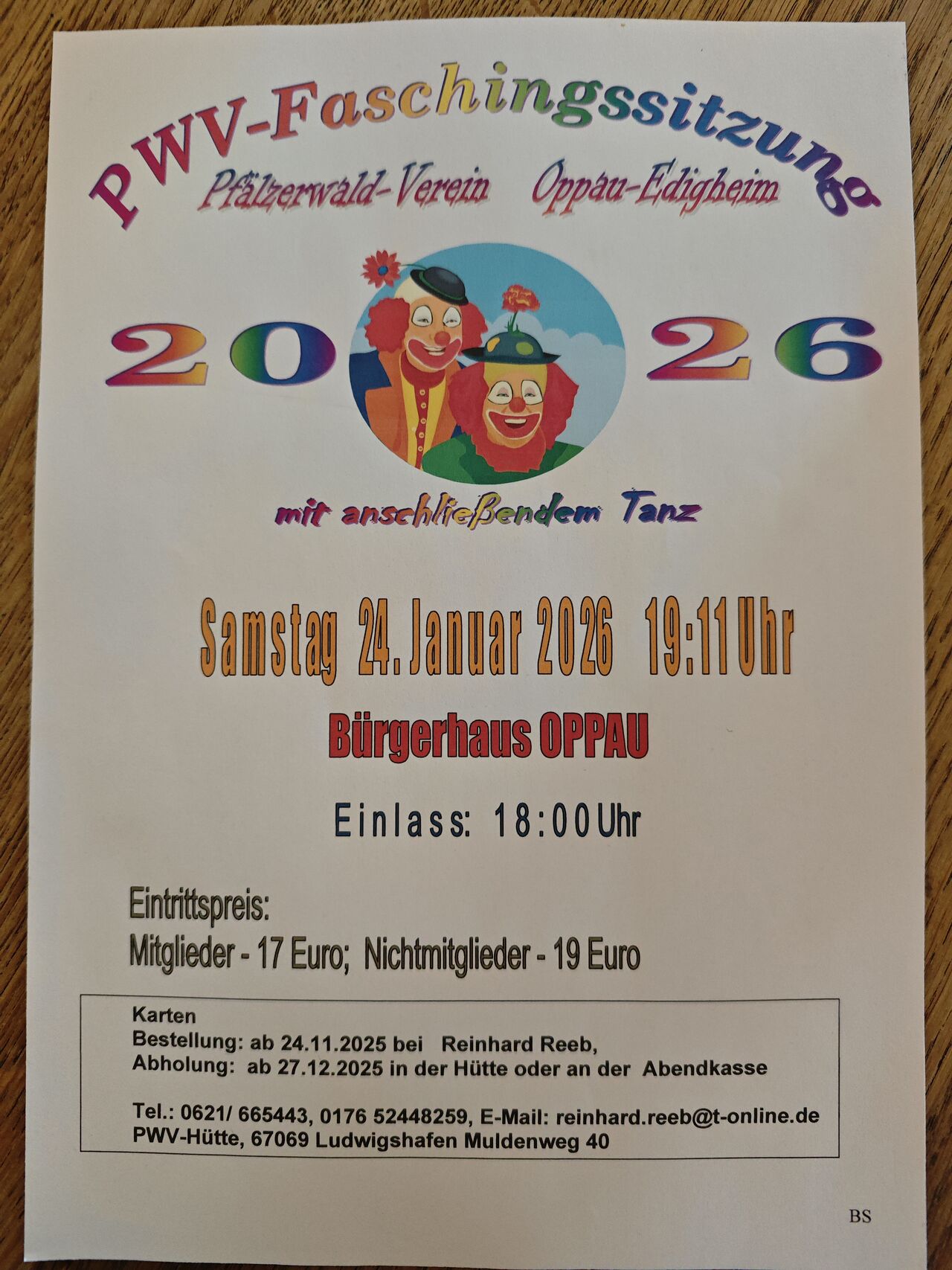 PWV Faschingssitzung