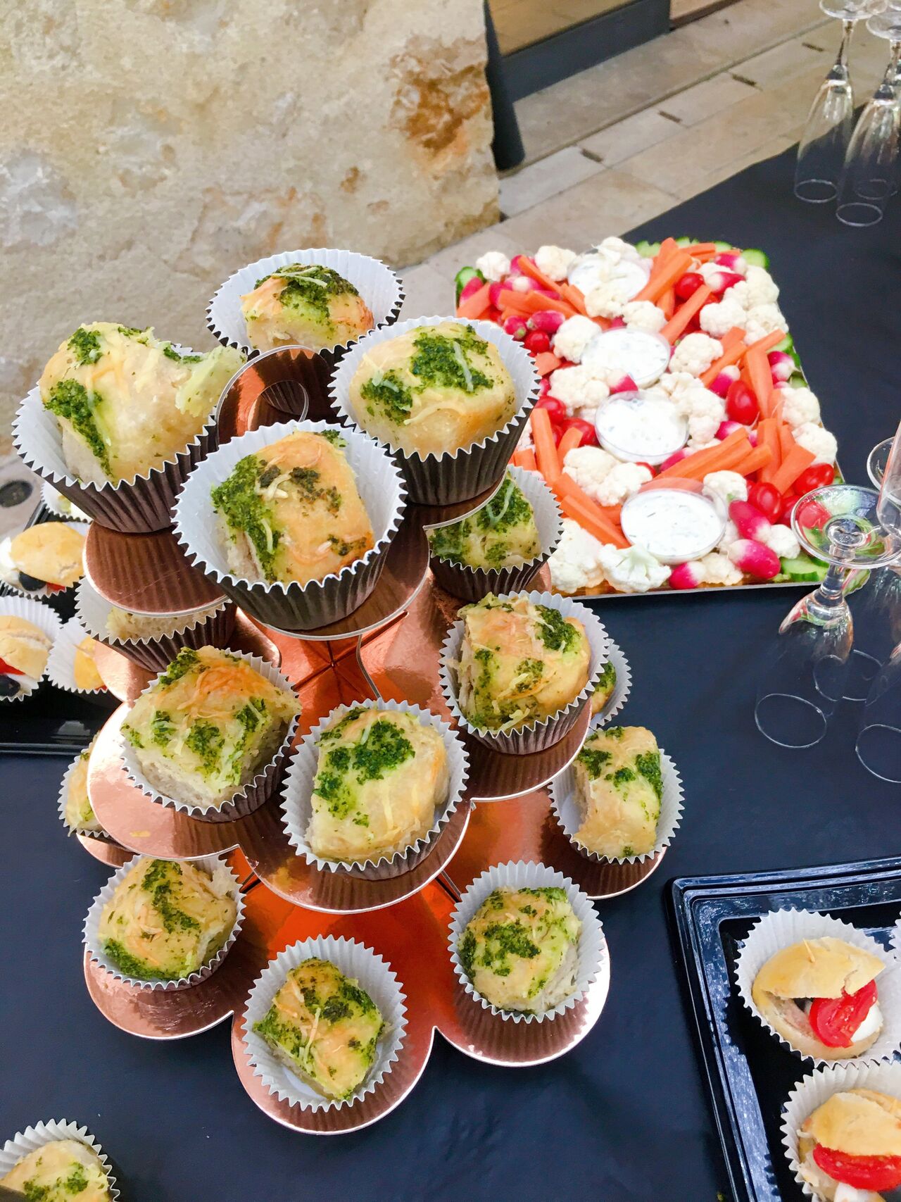 Pains fourrés fromage et persillade