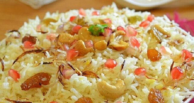 Riz Kashimiri ( avec fruits secs et safran)