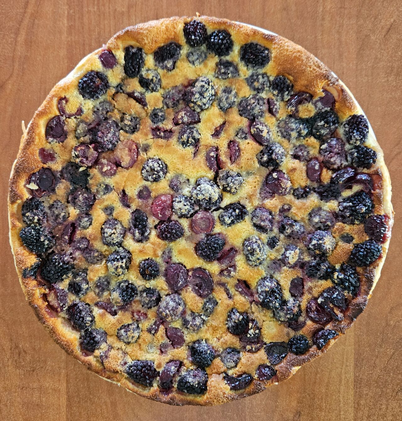 Tarte fruit rouge façon Crumble ( mûres, cerises )