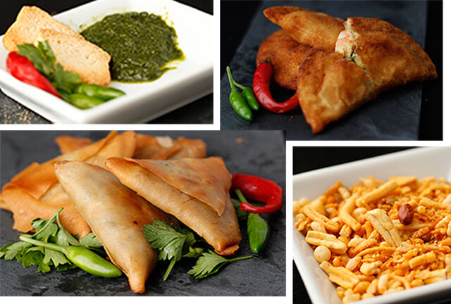 ENTRADAS E SALGADINHOS DIVERSOS
Patês, Chamuças, rissóis, etc. acepipes vários
